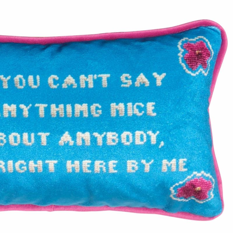 Alice Blue Velvet "Gossip Girl" Sassy Quote Pillow image