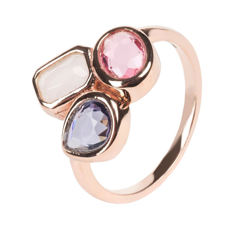 Venice Multi Gemstone Ring Rosegold image