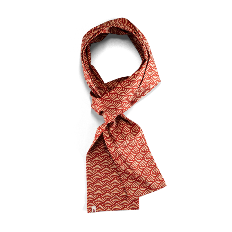 &Sons Red Waves Scarf image