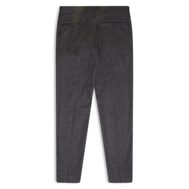 Fox Brothers Flannel Check Trousers - Grey image