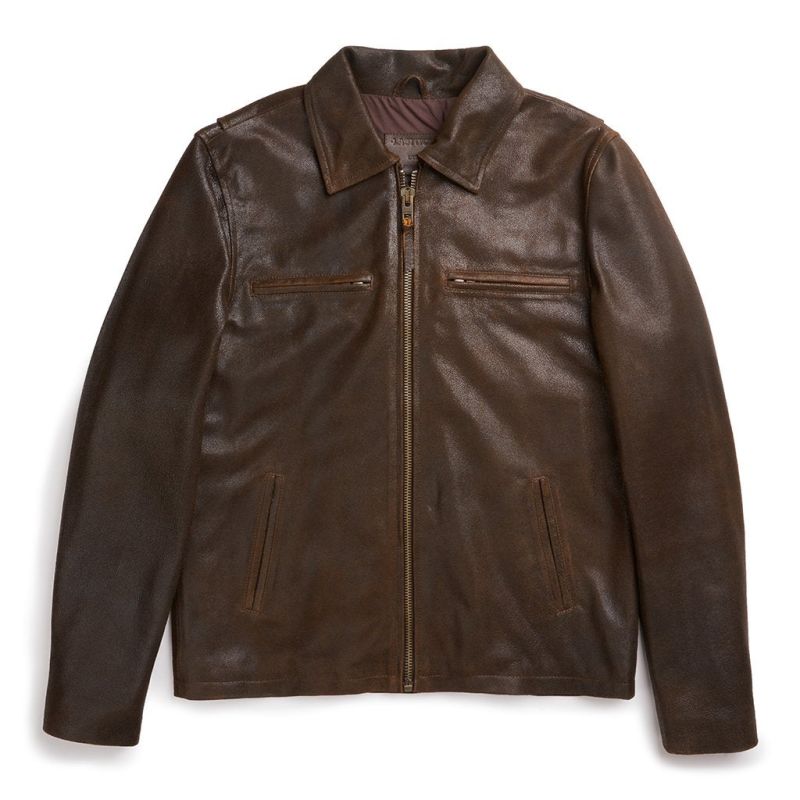 Rainier Moto Leather Jacket - Cracked Brown image