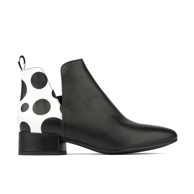 Black and white bootie hot sale