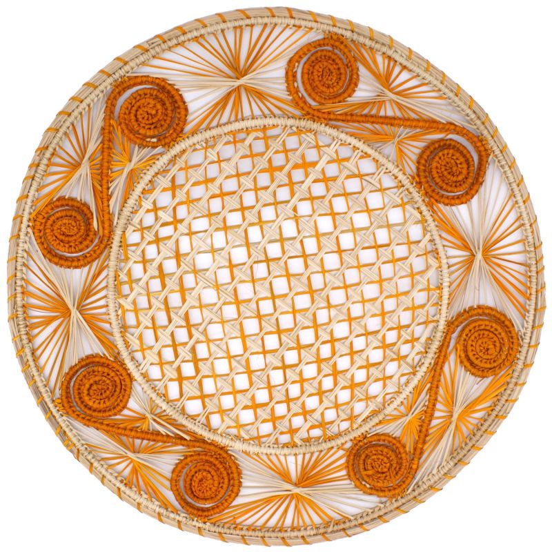 Orange Spiral Caracol Placemats Set of 4 image