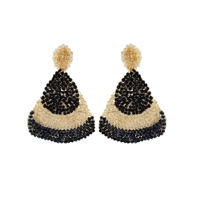 Black Mix Delilah Maxi Handmade Earring image