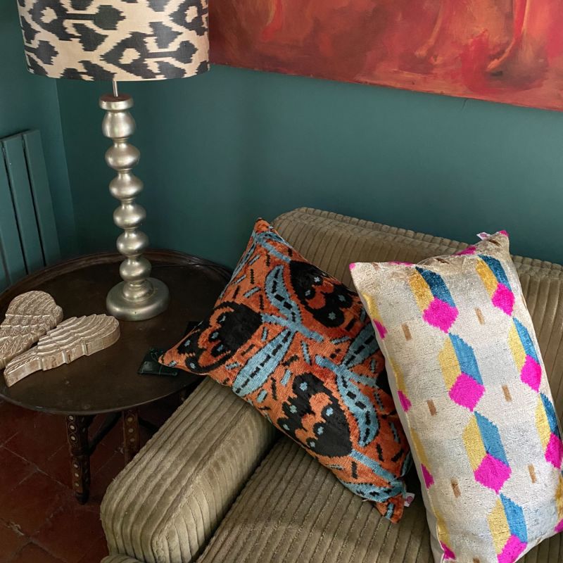 Velvet Ikat Cushion image