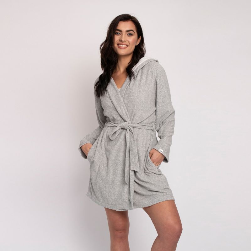 Organic Cotton Robe In Grey image