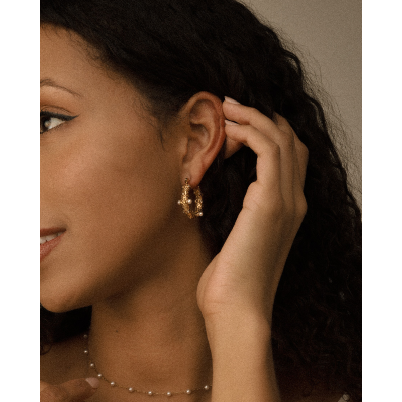 Tyla Pearl and Zircon Earrings image