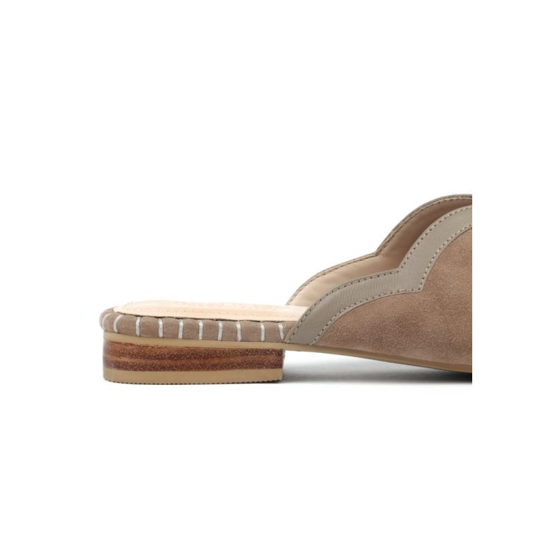 Taupe suede mules hotsell