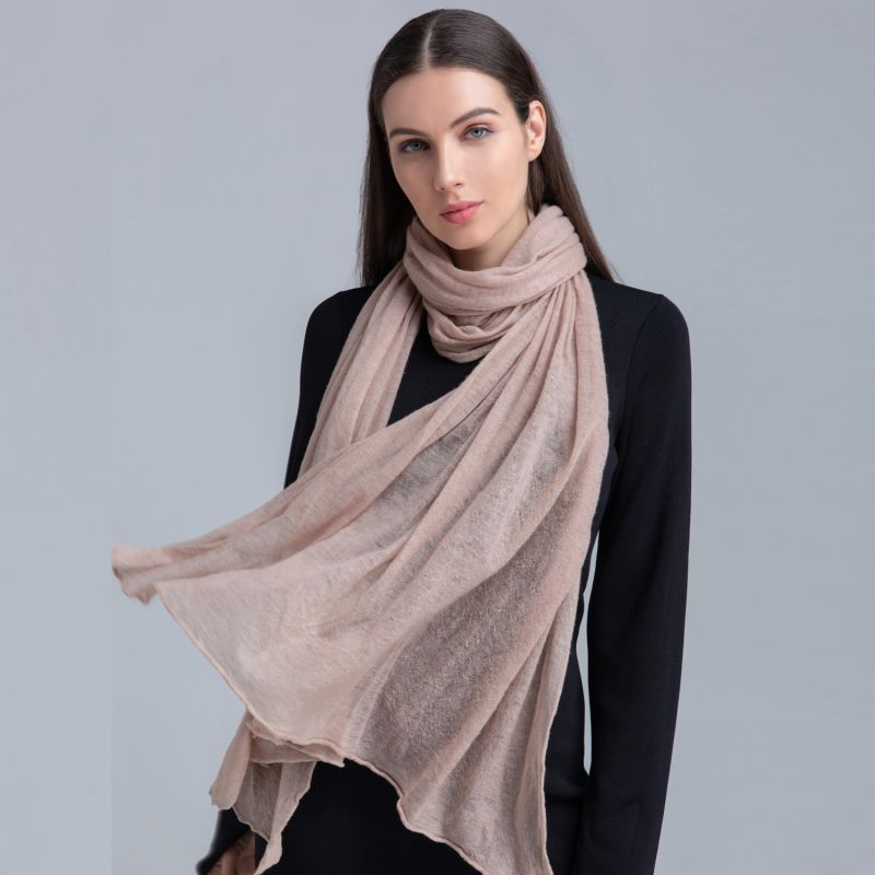 Superfine Cashmere Scarf - Beige image