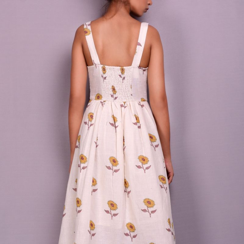 Sunflower Hand Block Strap Dress image