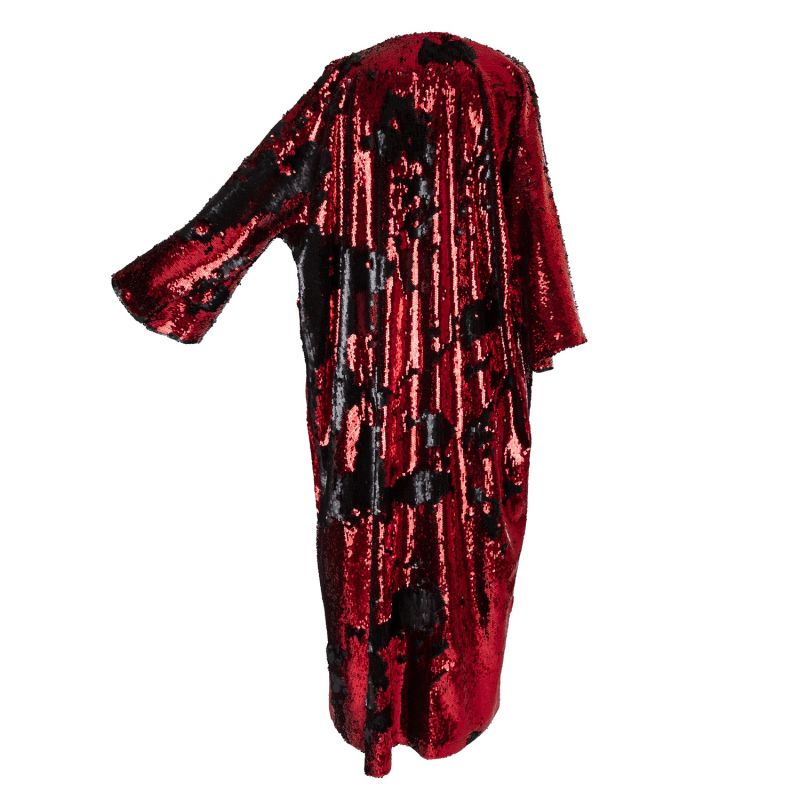 Claude - Red, Silver & Black Italian Ombre Sequin Robe image