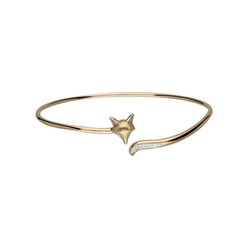 Gardenia White Sapphire Fox Bangle image