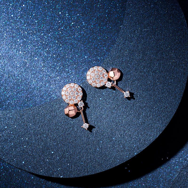 Dark Sky Park Sterling Silver Ear Studs - Rose Gold image