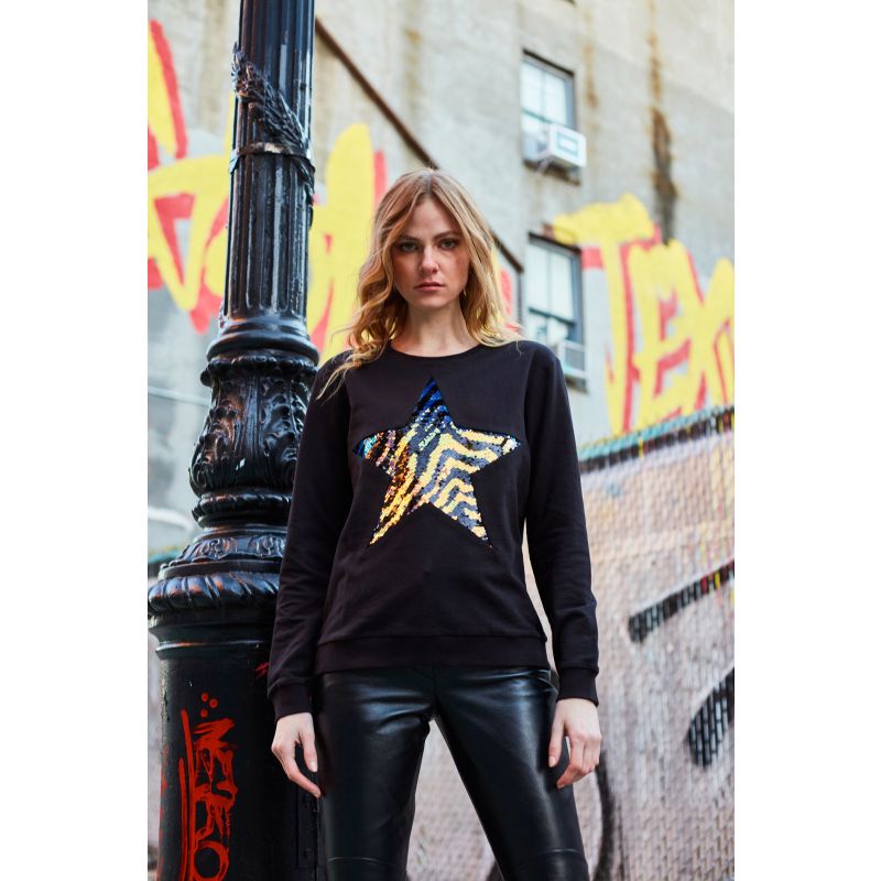 Any Old Iron Zebra Star Sweatshirt image