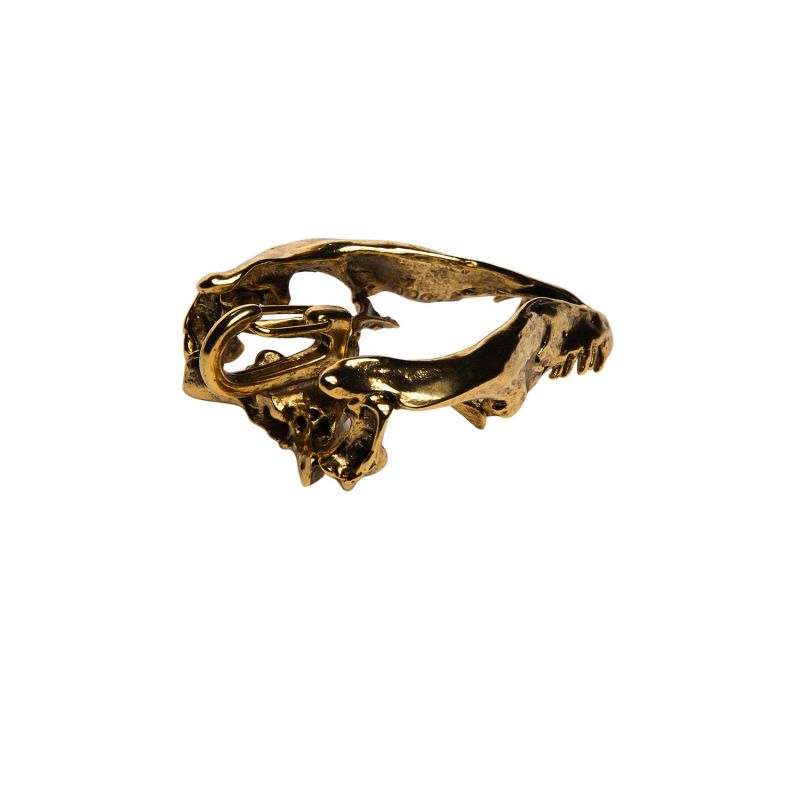 Large Gila Skull Clip-On Charm- Gold image