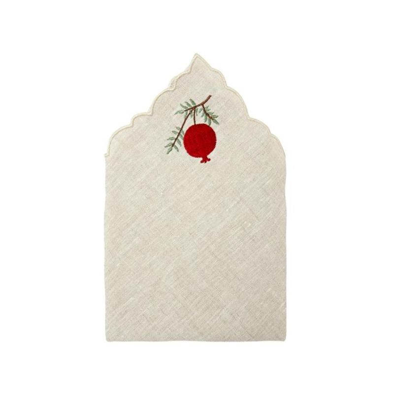 Pomegranate Embroidery Linen Napkins Set of 2 image