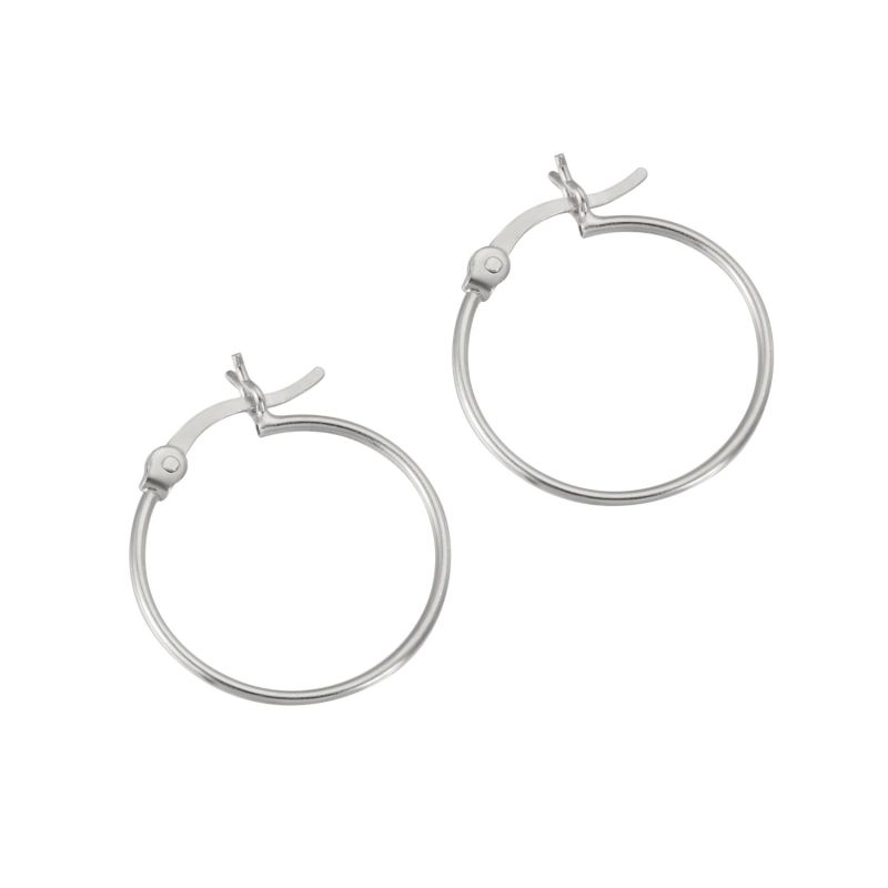 Seol + Gold sterling silver 18mm thick creole hoop earrings in