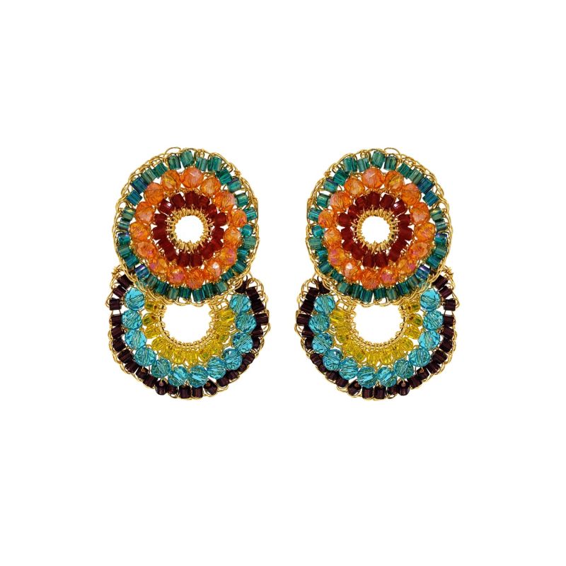 Multicolor Gush Small Handmade Earrings image