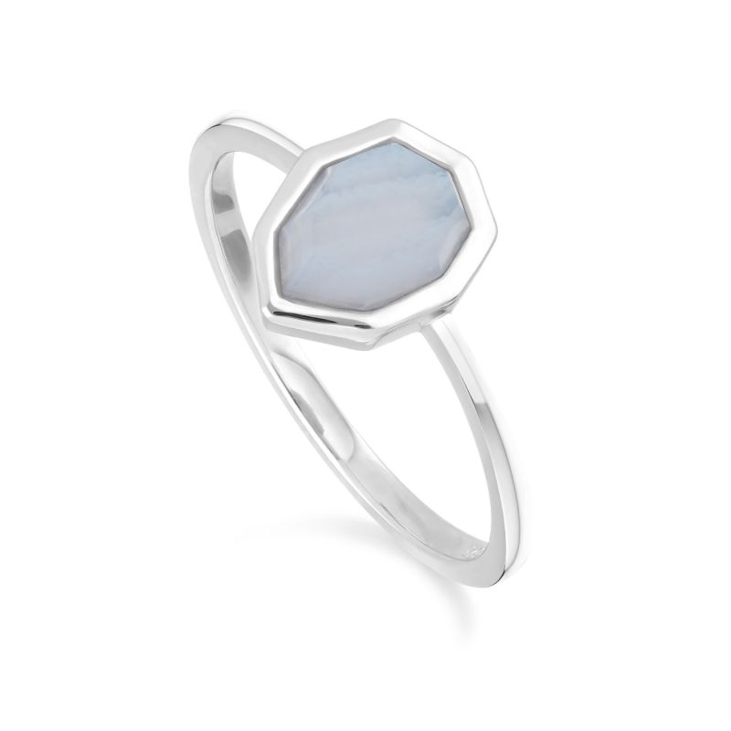 Irregular Blue Lace Agate Ring image