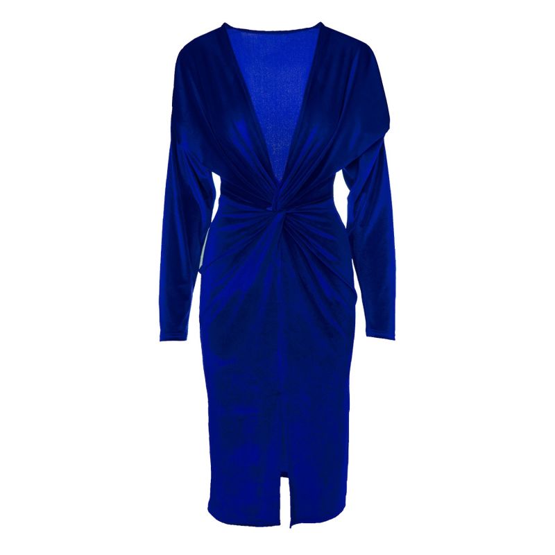 Electric Blue Dress With Knot image