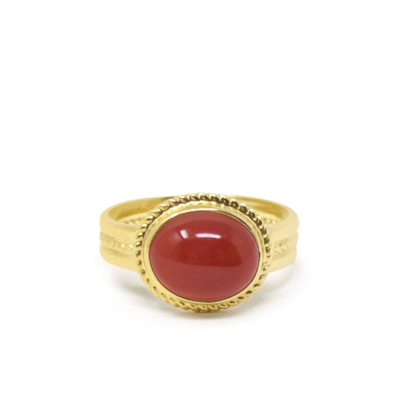 Fascetta Gold-Plated Carnelian Ring image