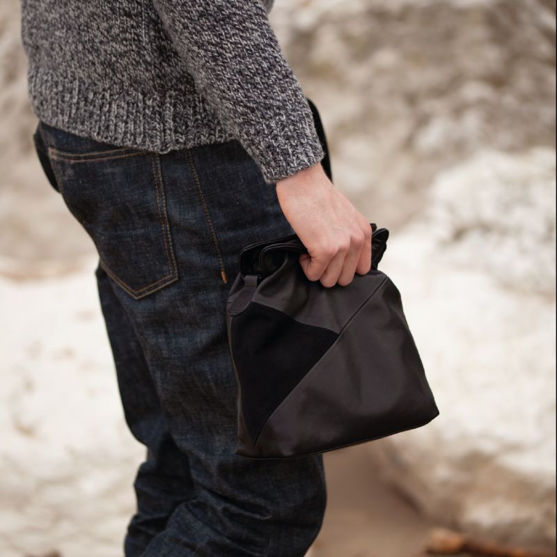 Tilly Mini Hobo Leather & Suede In Black image