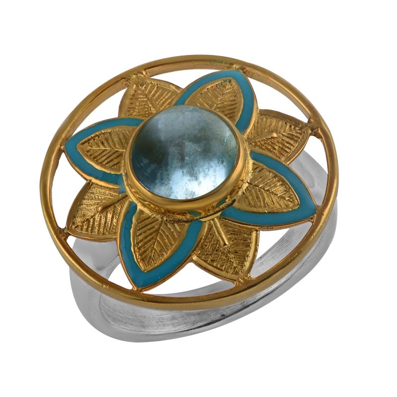 Bali Aquamarine Statement Ring image