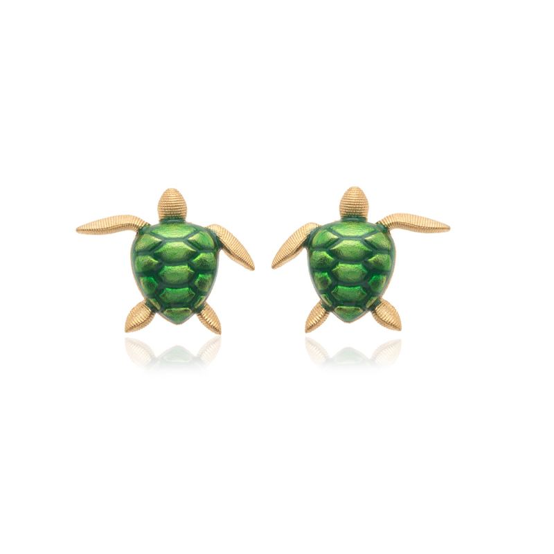 Green Sea Turtle Earrings image