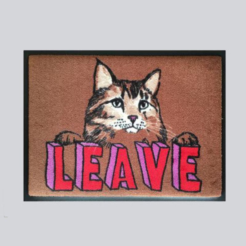 'Leave Cat' Door Mat image