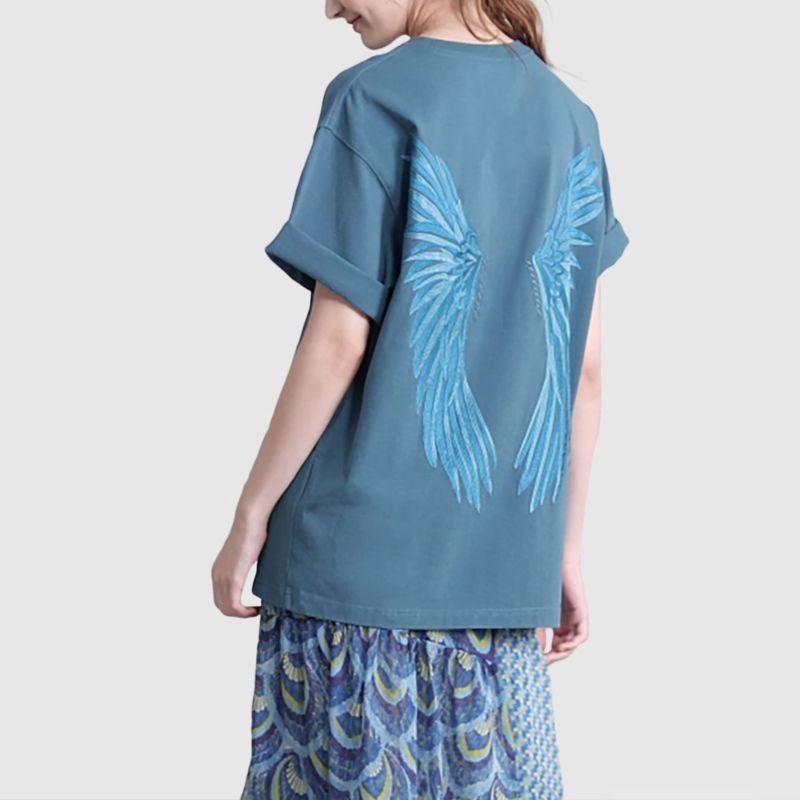 Embroidered Tee Teal image