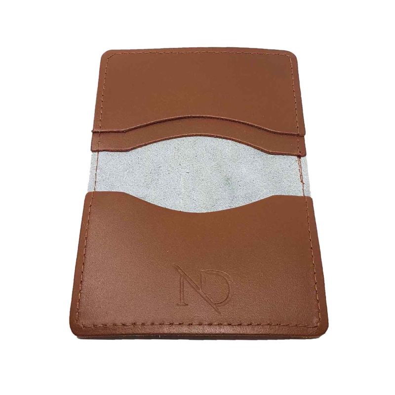 Bishopsgate Cheetah Print & Tan Leather Credit Card Holder image