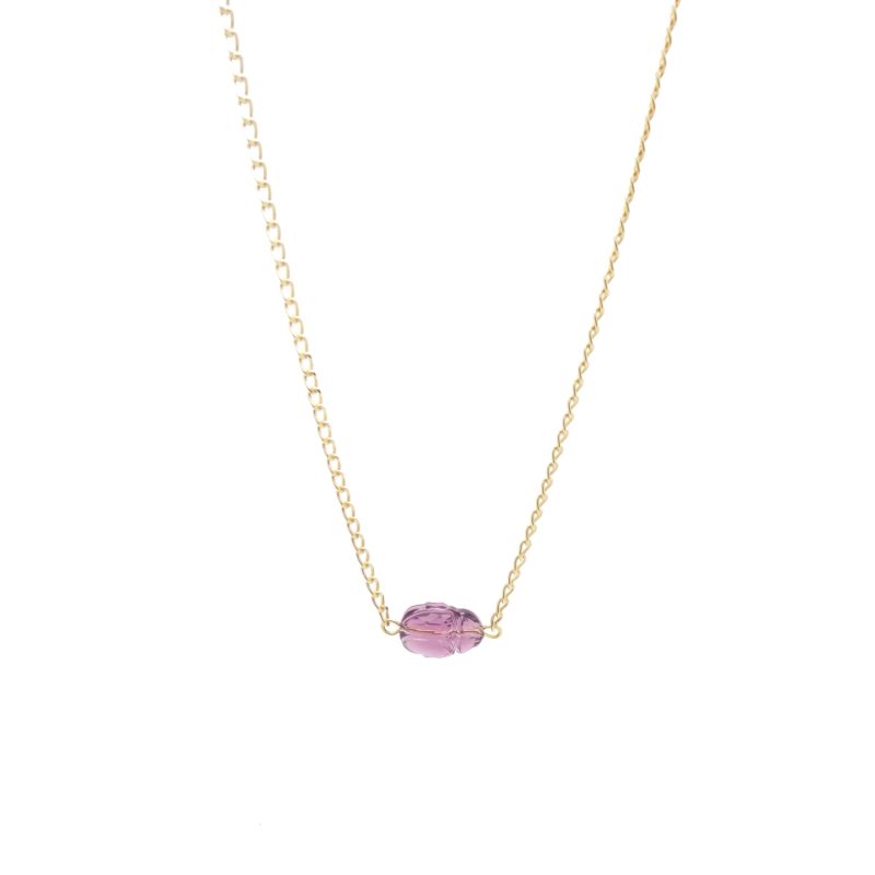 Amethyst Scarab Necklace image