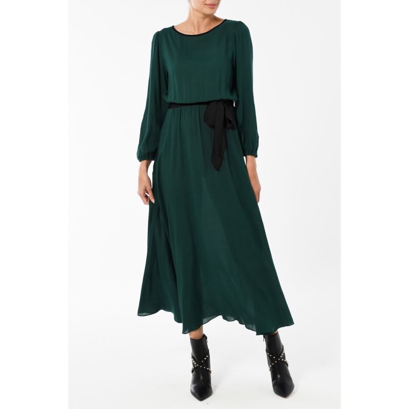 Midi Jojo Dress Bottle Green Rayon image