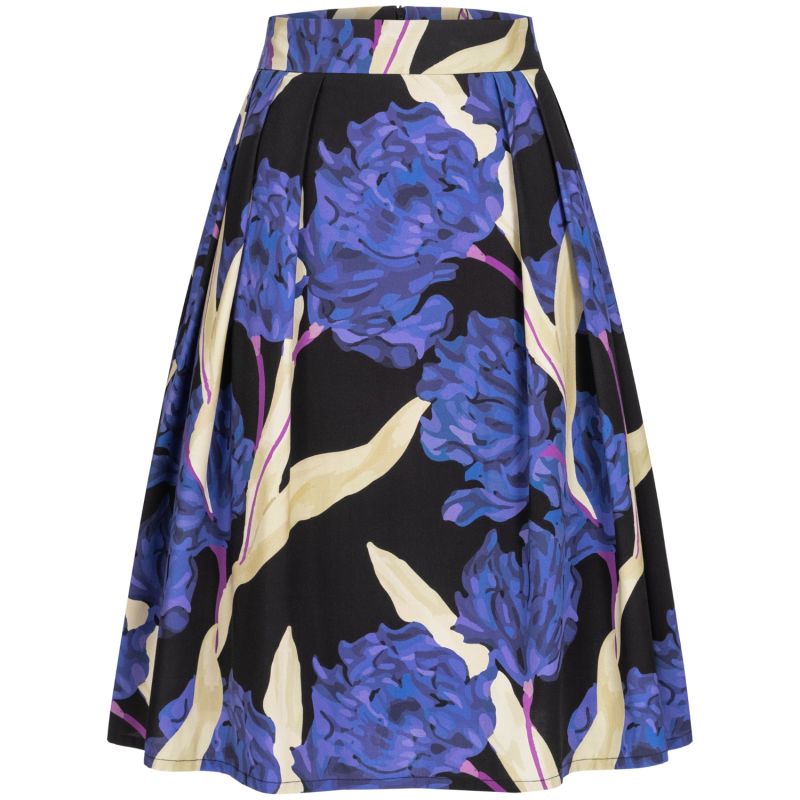 A-Line Skirt With Hortensia Print image