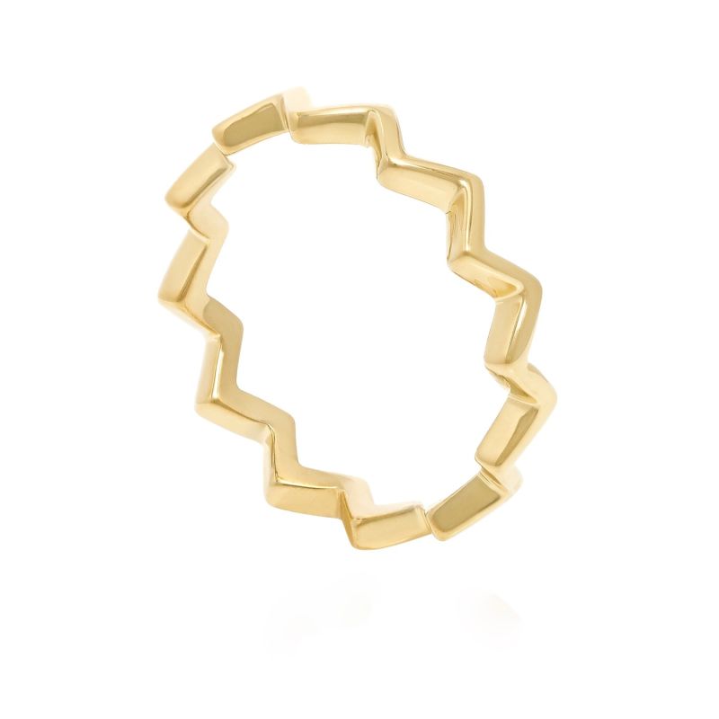 Gold Stacking Ring Ziggy image