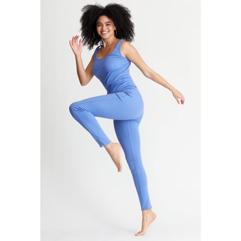 Pima Rib Knit L&L Legging - Blue image