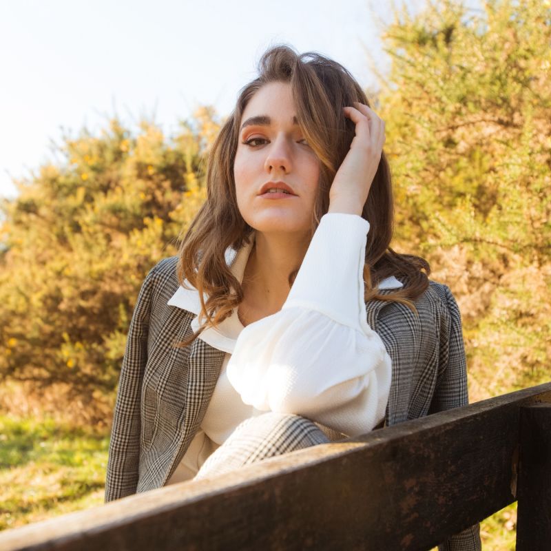 Hammered Silk Shirt - White image