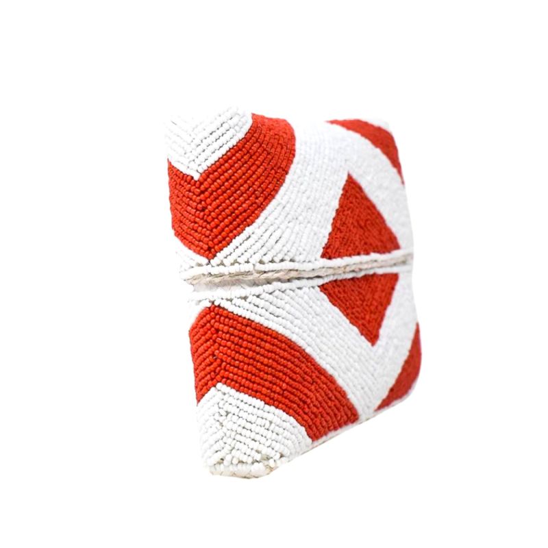 Zoe Beaded Clutch - Red White image