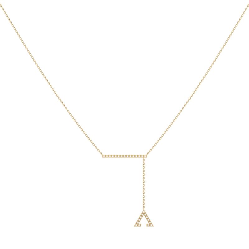 Crane Lariat Necklace In 14 Kt Yellow Gold Vermeil On Sterling Silver image