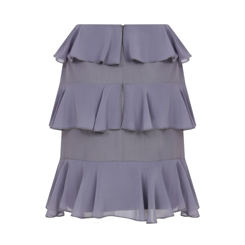 Flare Chiffon Grey Skirt image