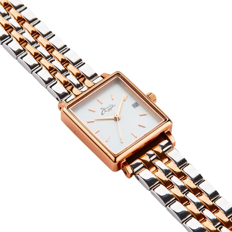 Quaintrelle Square Rose Gold Silver Link 22 24Mm image