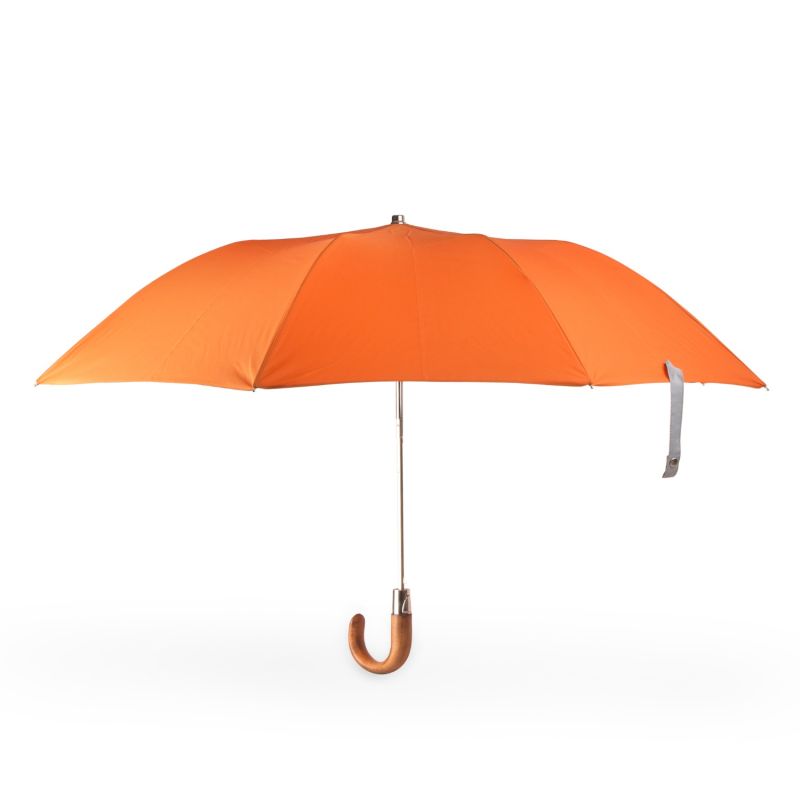 British Folding Umbrella Orange & Grey image