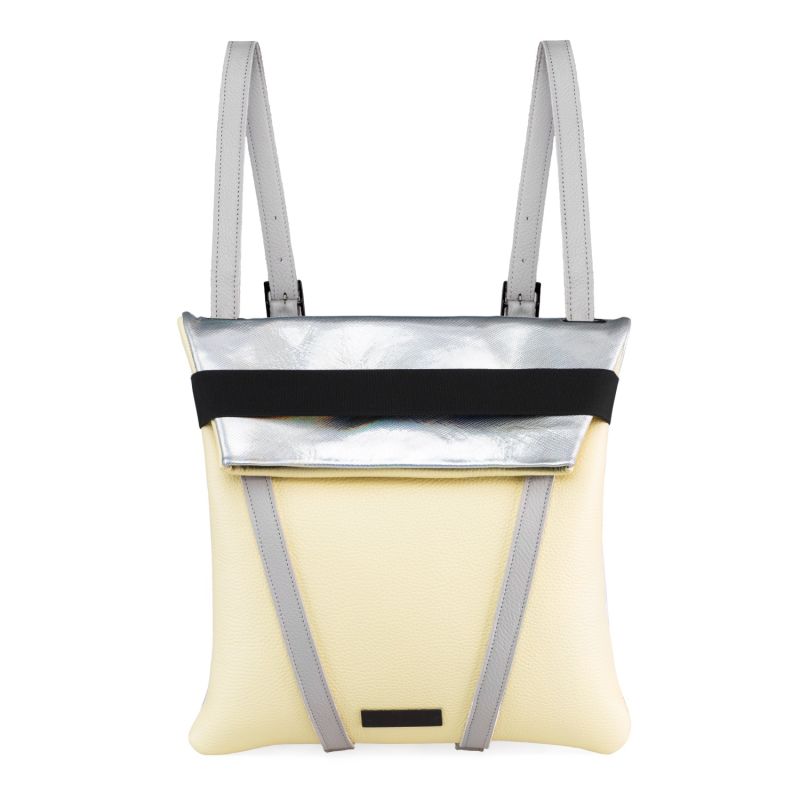 Backpack Silver & Yellow image