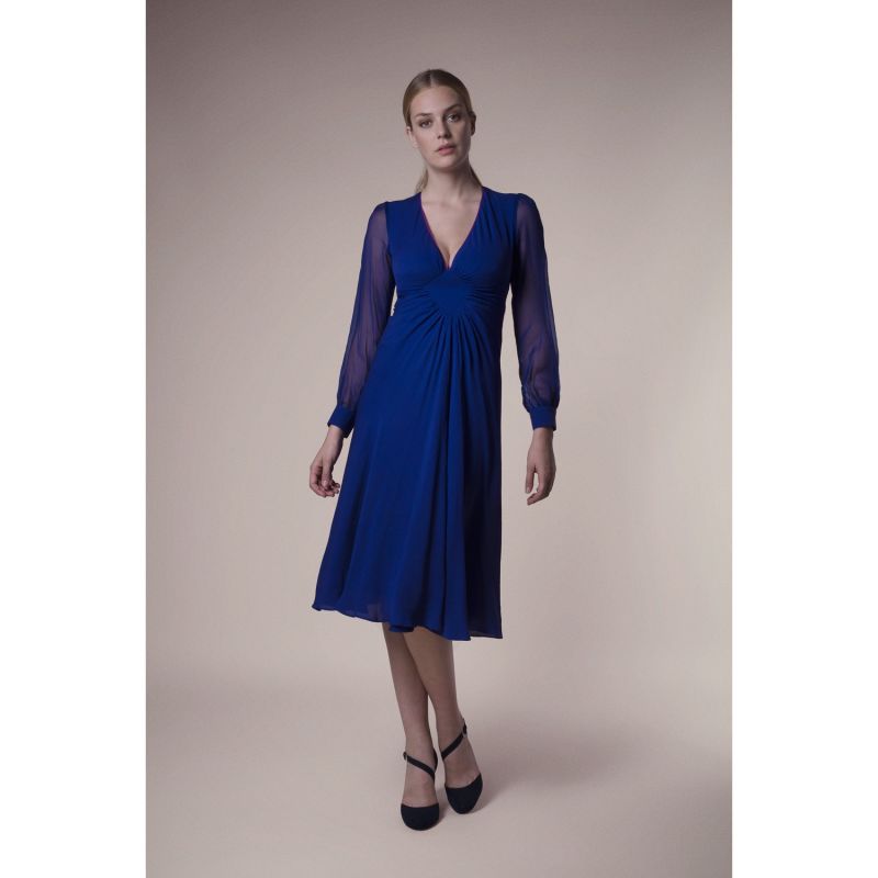 Jessie Dress Dark Indigo Georgette image