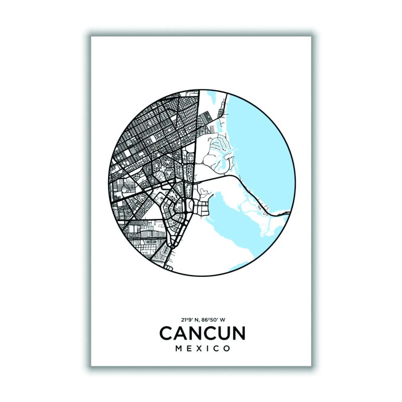 Map of Cancun | Stanley Print House | Wolf &amp; Badger