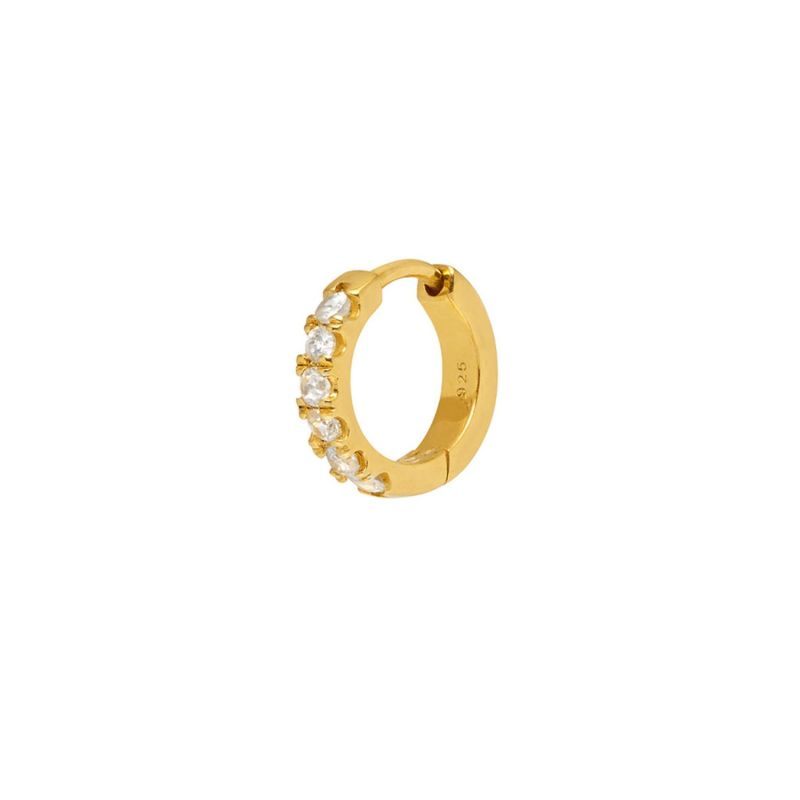 Topaz Hoop Earring In Gold image