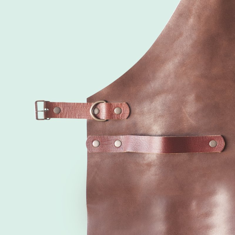 Premium Genuine Leather Apron - Brown image