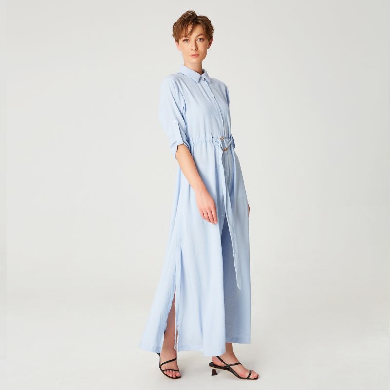 Long Minimalist Shirt Dress image