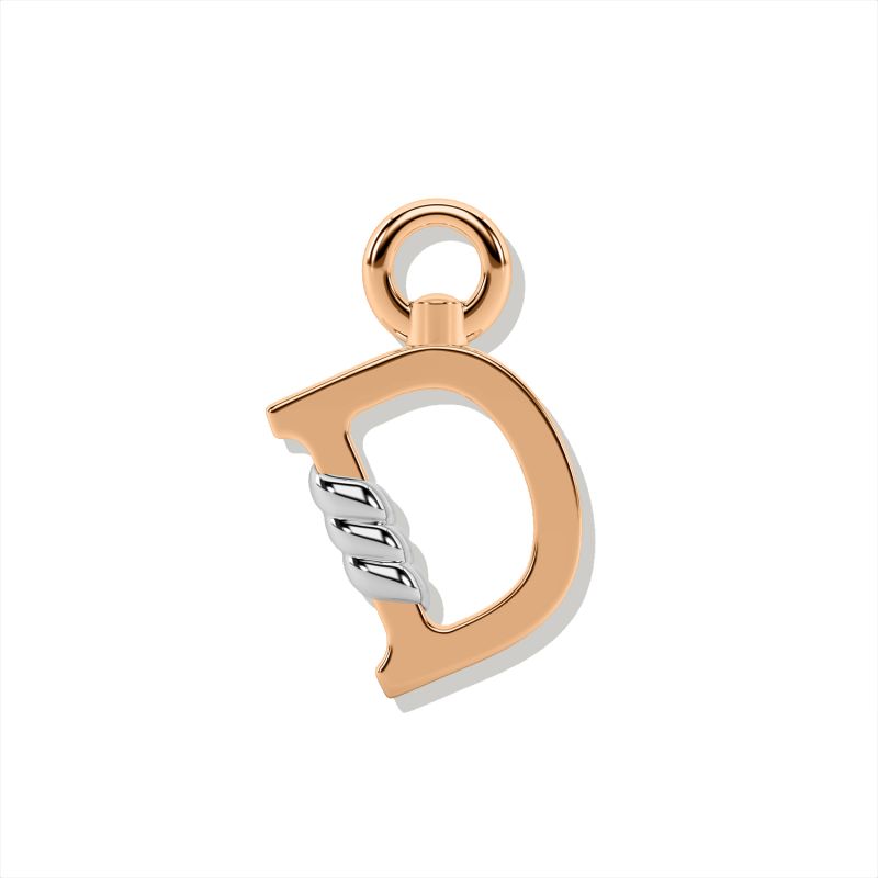 Unius Letter Charm - Rose Gold image