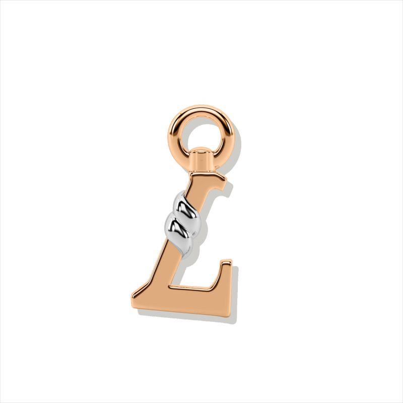 Unius Letter Charm - Rose Gold image